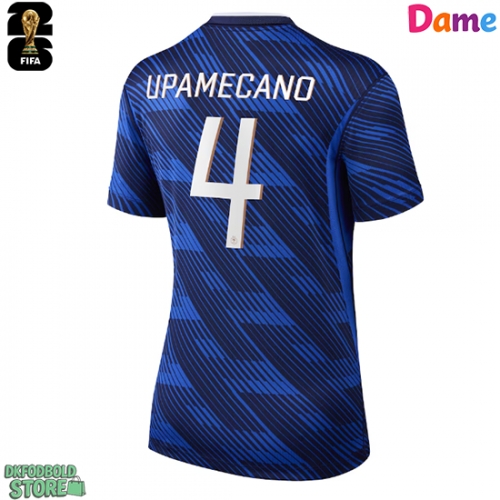 Frankrig Dayot Upamecano #4 Replika Hjemmebanetrøje Dame VM 2026 Kortærmet